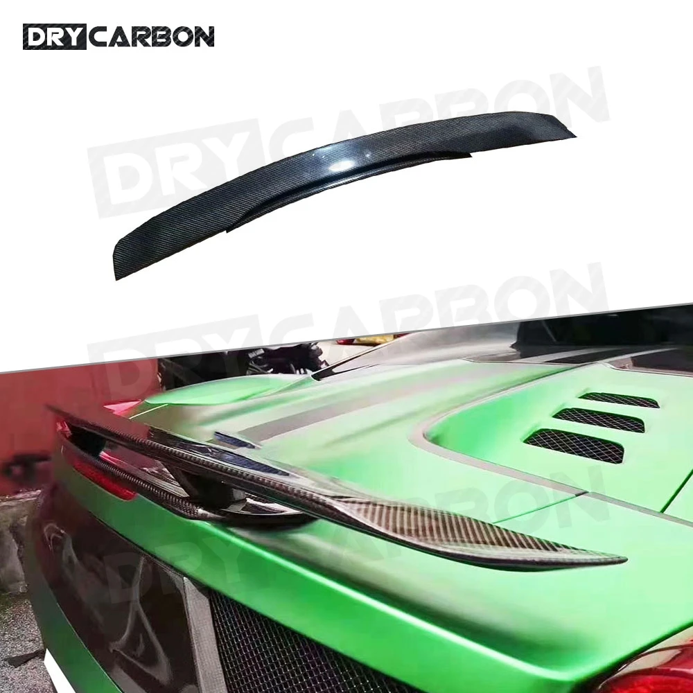 

Carbon Fiber Rear Trunk Double Layers Spoiler Wing Boot Lip for Ferrari 458 Italia Base Coupe Convertible 2 Door 2011-2013 FRP