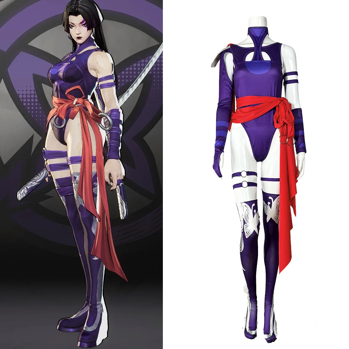 

Rivals Psylocke Cosplay Costume Fantastic Women Jumpsuit for Female Disguise Fantasy Halloween Carnival Party Outfits