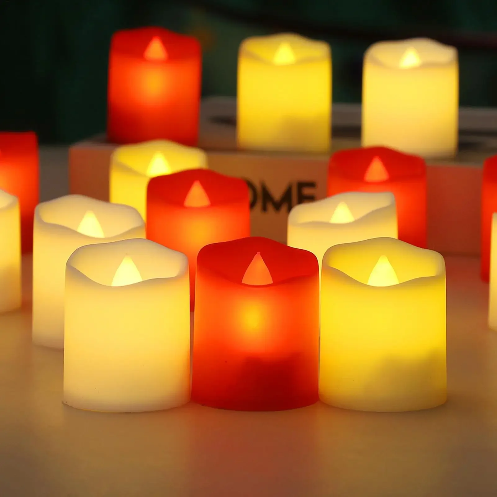 

Flameless LED Candles Battery Operated Warm Lights Electric Candles Tealight For Home Holiday Party Christmas wedding Decoration