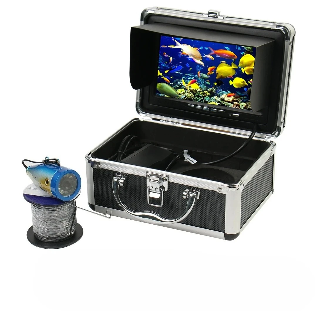 7 inch visual underwater detector high definition double light 30 meters video visual fish spotting
