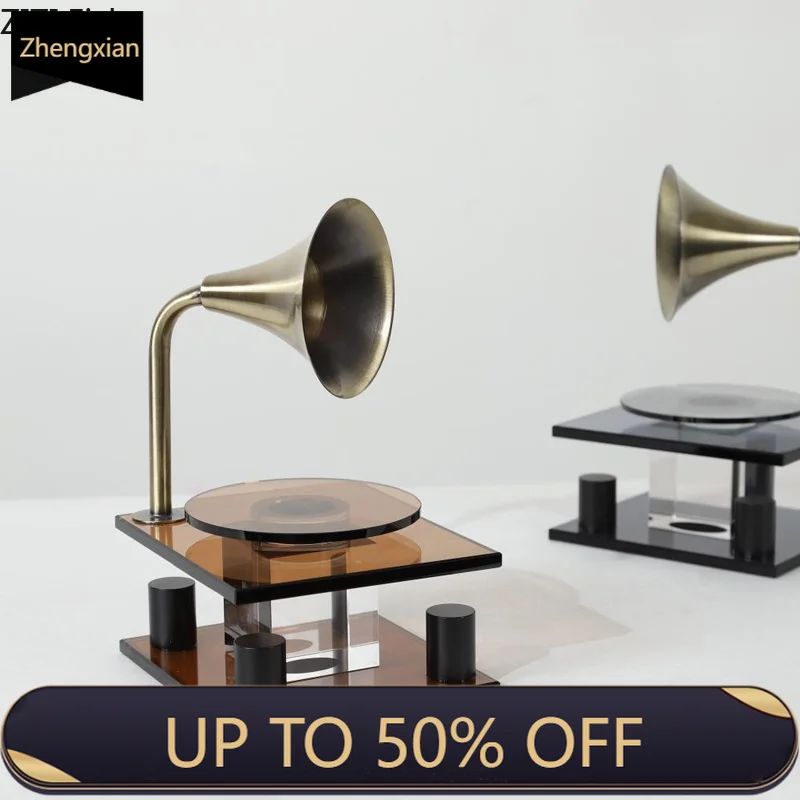 Simulated Jukebox Crystal Ornaments Modern Crafts Desk Decoration Creative Artwork Music Equipment Model Room Aesthetics Decor