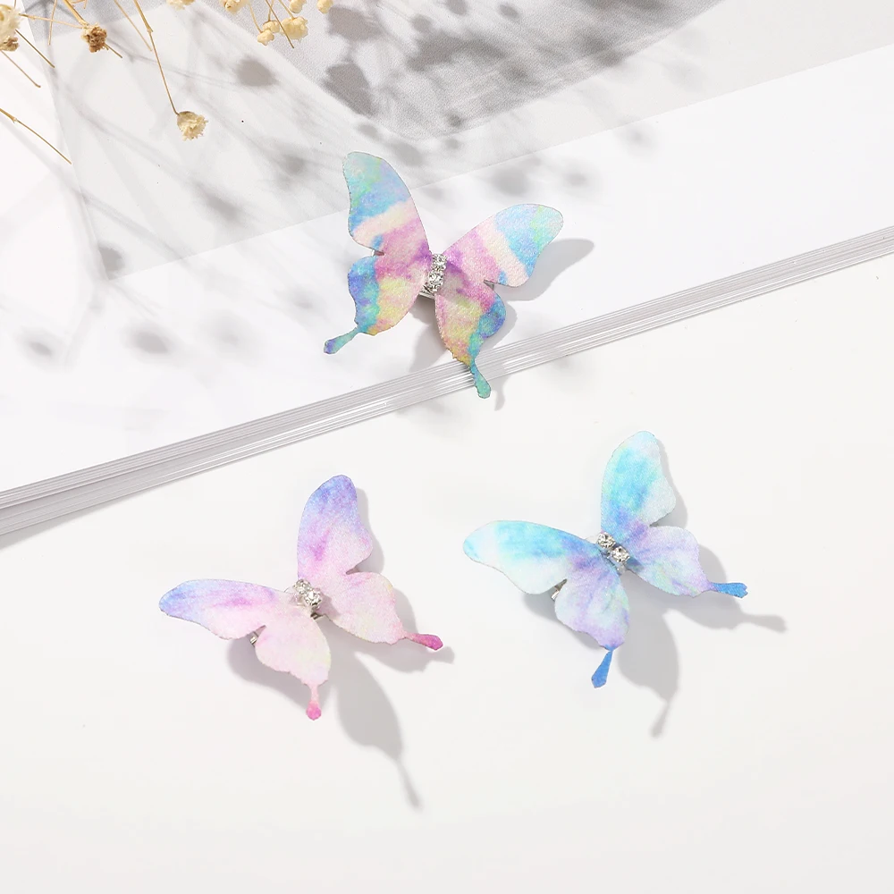 5Pcs /set Butterfly Hair Clips Girls Bridal Beach Wedding Hairpin Hairgrips For Women Holiday Photo Styling Hair Pin Clips