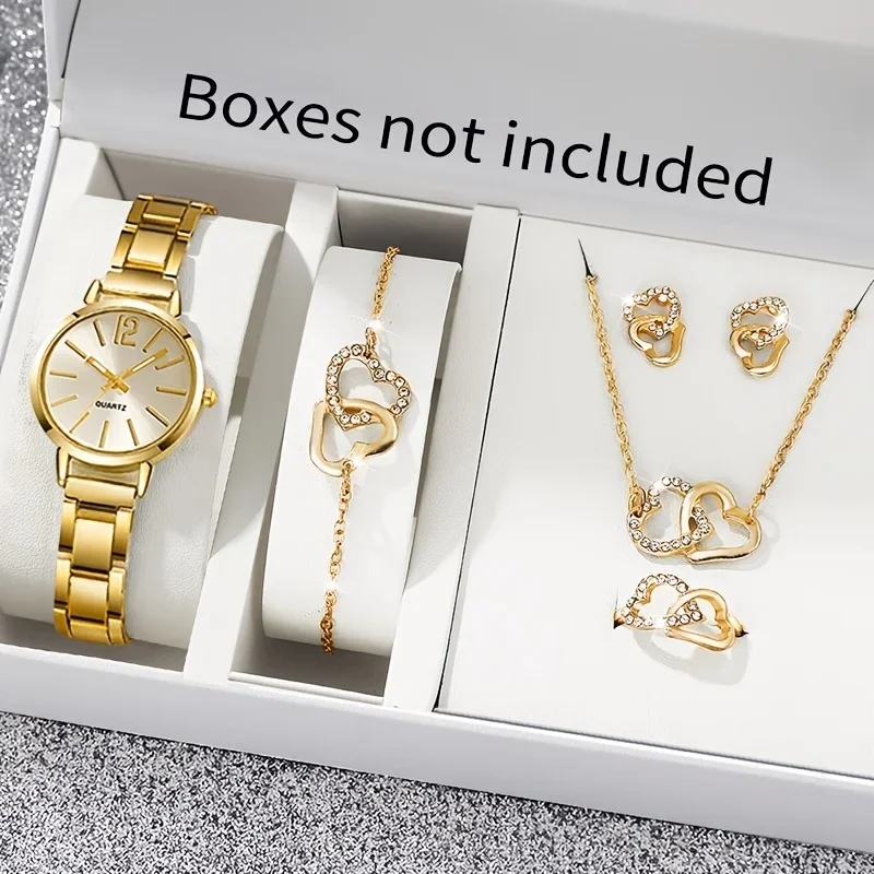6pcs fashionable and elegant quartz women's watch suitable for all occasions