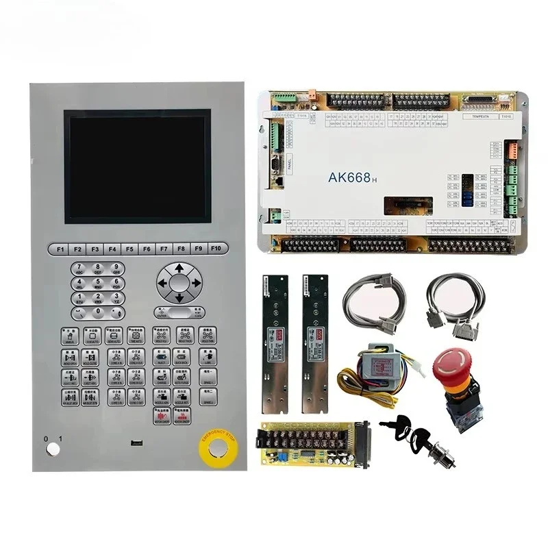 

TECHMATION AK668H Control System with HMI-Q8M Operation Panel ( 8inch), TECHMATION Full Set PLC for Molding Machine