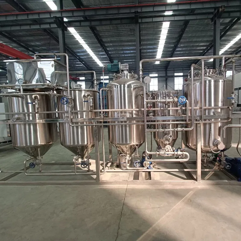 2T/D Sunflower Cottonseed Oil Refinery Equipment Cooking Oil Refining Machine Commercial OEM Customized