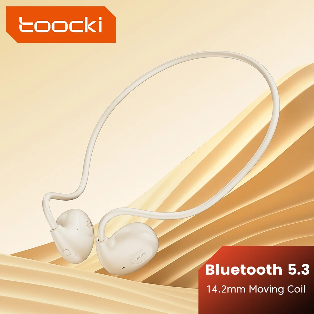 Toocki Bluetooth Earphones Air Conduction Headset Ear Hook Sport Earphones Bluetooth 5.3 Touch Control Noise Reduction Headphone