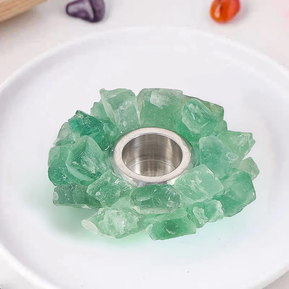 

Зеленый хрустальный подсвечник из натурального хрусталя, подставка для чайной свечи, домашний декор, свадебная вечеринка, подарок, украшение стола