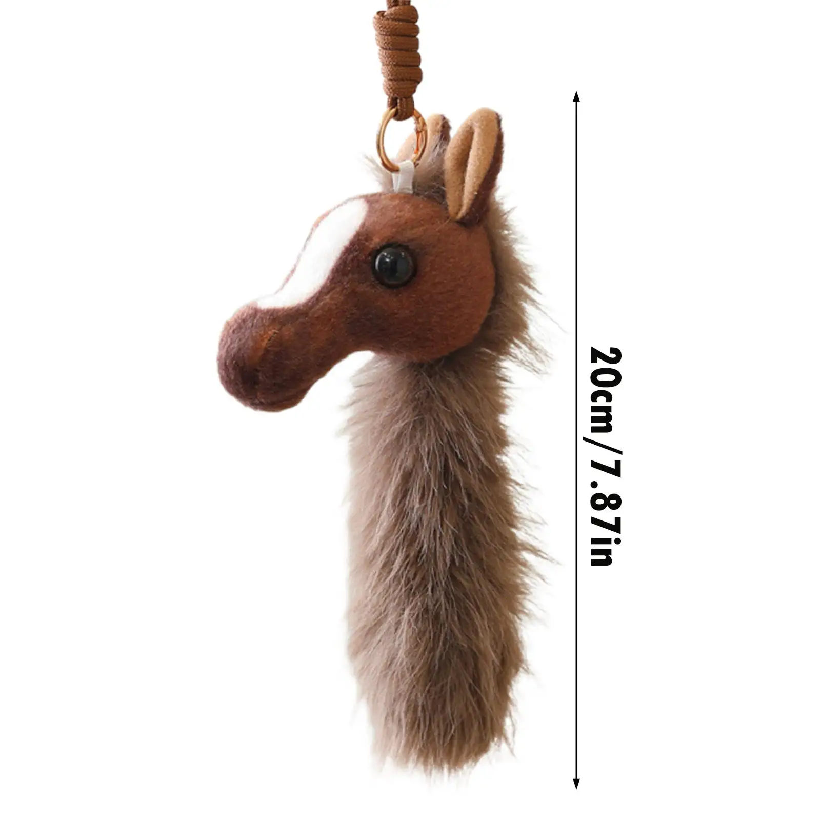 Horse Keychain Cute Horse Head Keyring Plush Keychain For Women Men Kids Purse Wallet Backpack Decoration Home School
