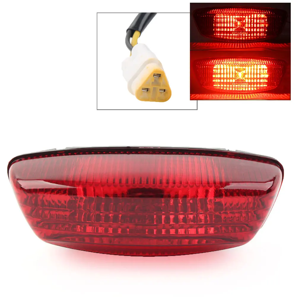 1Pcs Red Motorbike Plastic Rear Brake Tail Light Lamp Red Lens For Suzuki LTF 250 Ozark LT-Z250 LTZ 400 Z LT-F