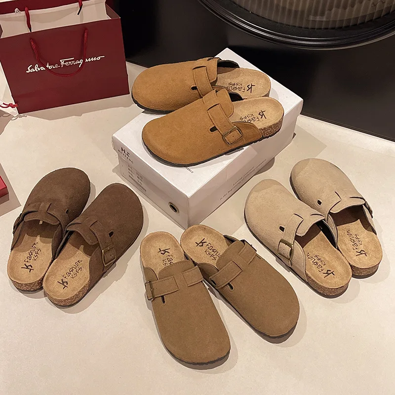 

2025 New Comfortable Unisex Casual Sandals Breathable Anti Slip Cork Sole Couple Slides