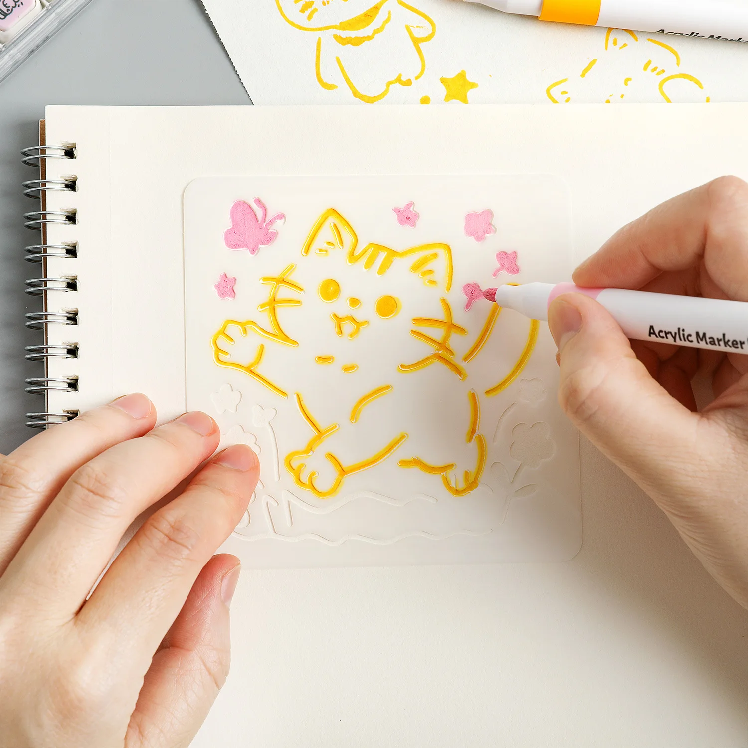 Beautiful Hollowed Painting Template Collections with exquisite cute kitten patterns, DIY drawing stencil for multiple purposes