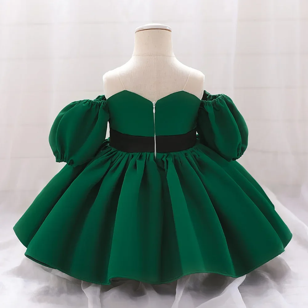 

Christmas Dress For Girls 1st Toddler Kid Baby Party Princess Gown Formal Clothes Green Santa New Years Costume Christening