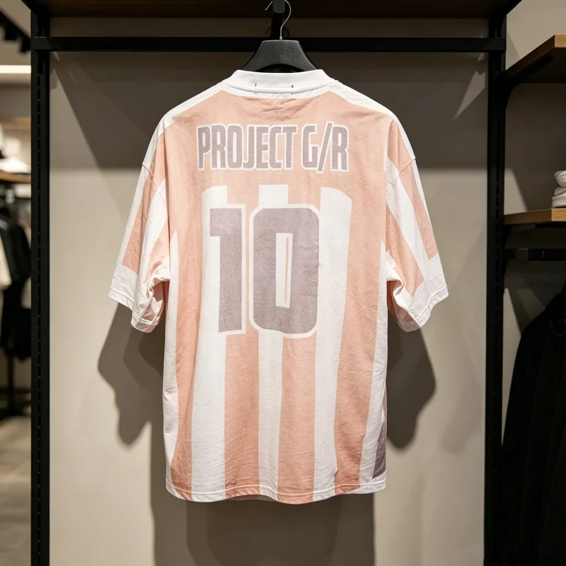 Stripe Nunber 10 Label Print PROJECT Jersey T Shirt Men Women Loose Sports Short Sleeve Tops Tee
