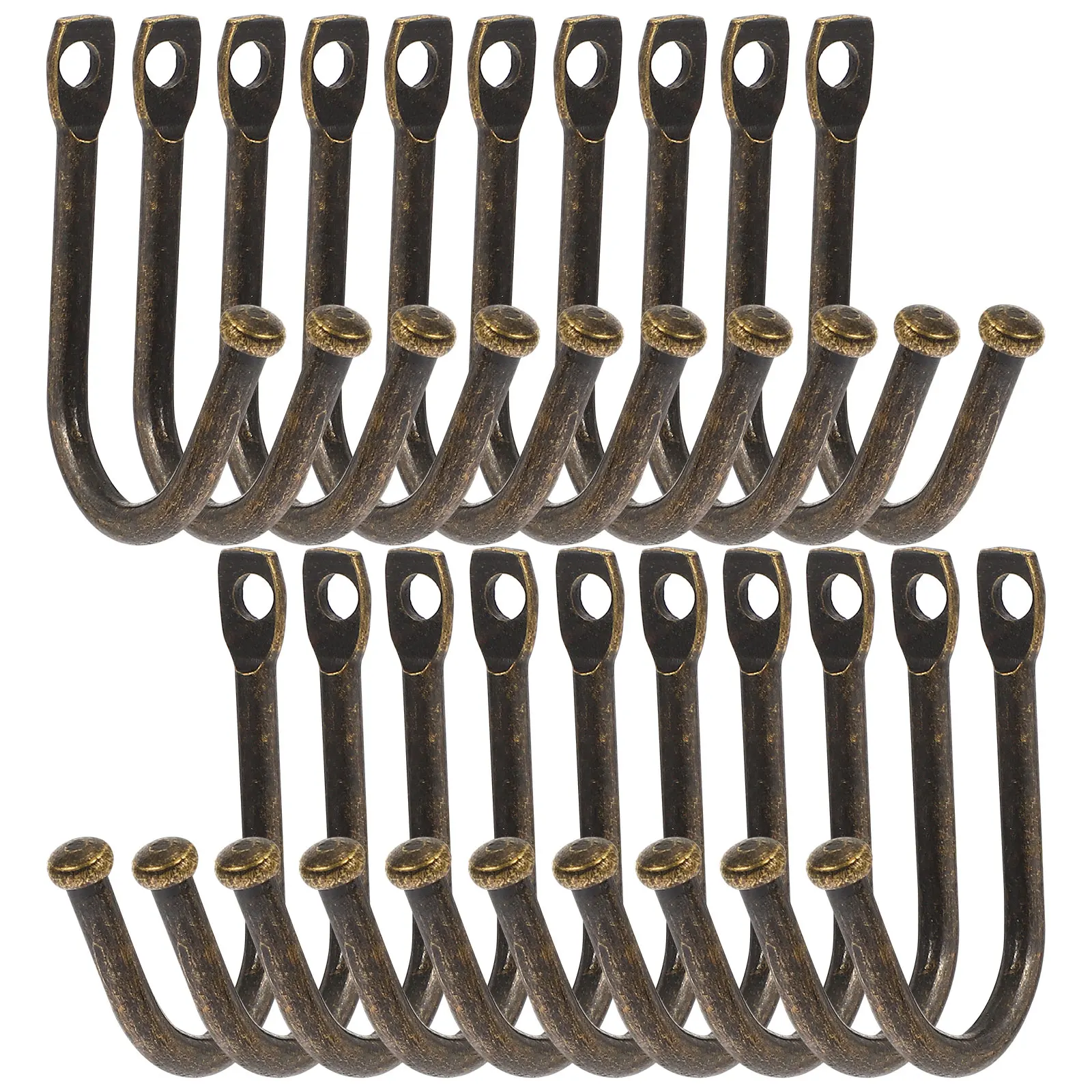 

20pcs Heavy Duty Wall Hooks Strong Utility Light Brown Iron Greenhouse Bike Ladder Gardening Tools Storage Organization Sturdy