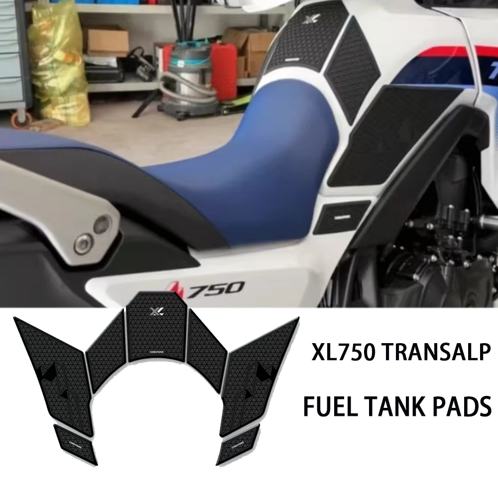 

XL 750 мотоциклетные резиновые накладки на топливный бак для HONDA Transalp XL750, аксессуары, наколенники, наклейки Transalp 750, противоскользящие наклейки