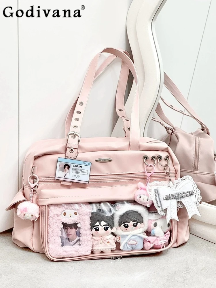

Japanese Original Lolita Large-capacity Pain Bag Cute Star Chasing Baby Bag Simple Daily Leisure Commuting Shoulder Bags