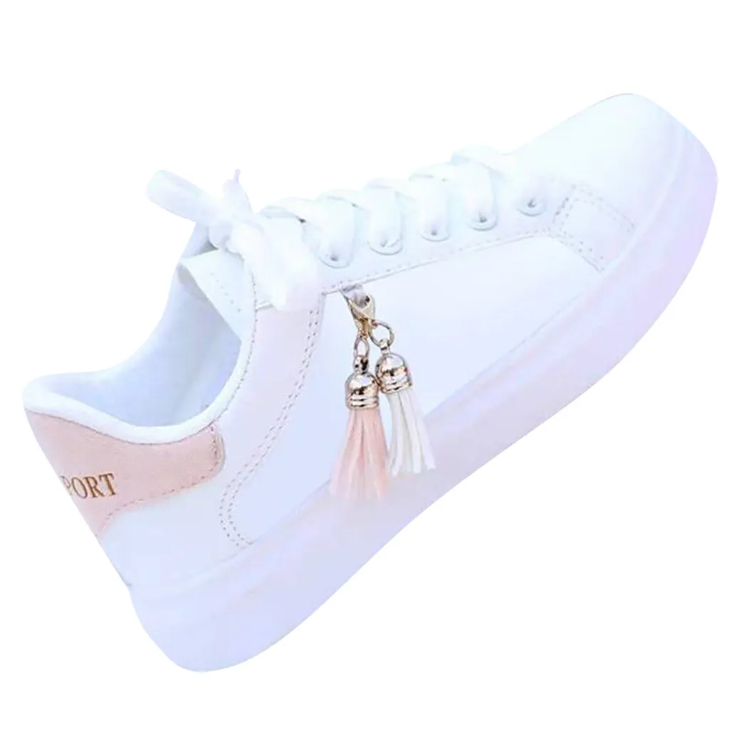 Spring Autumn Women 39 Tennis Fashion White Shoes Woman\'s PU Leather Solid Color Ladies Casual Shoes Basketball Footwears