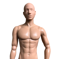 MENGF Male Doll Body Beige Color Male Figures Multi-Joints Movable Doll Body Toy Heads Collection Doll Toy Parts