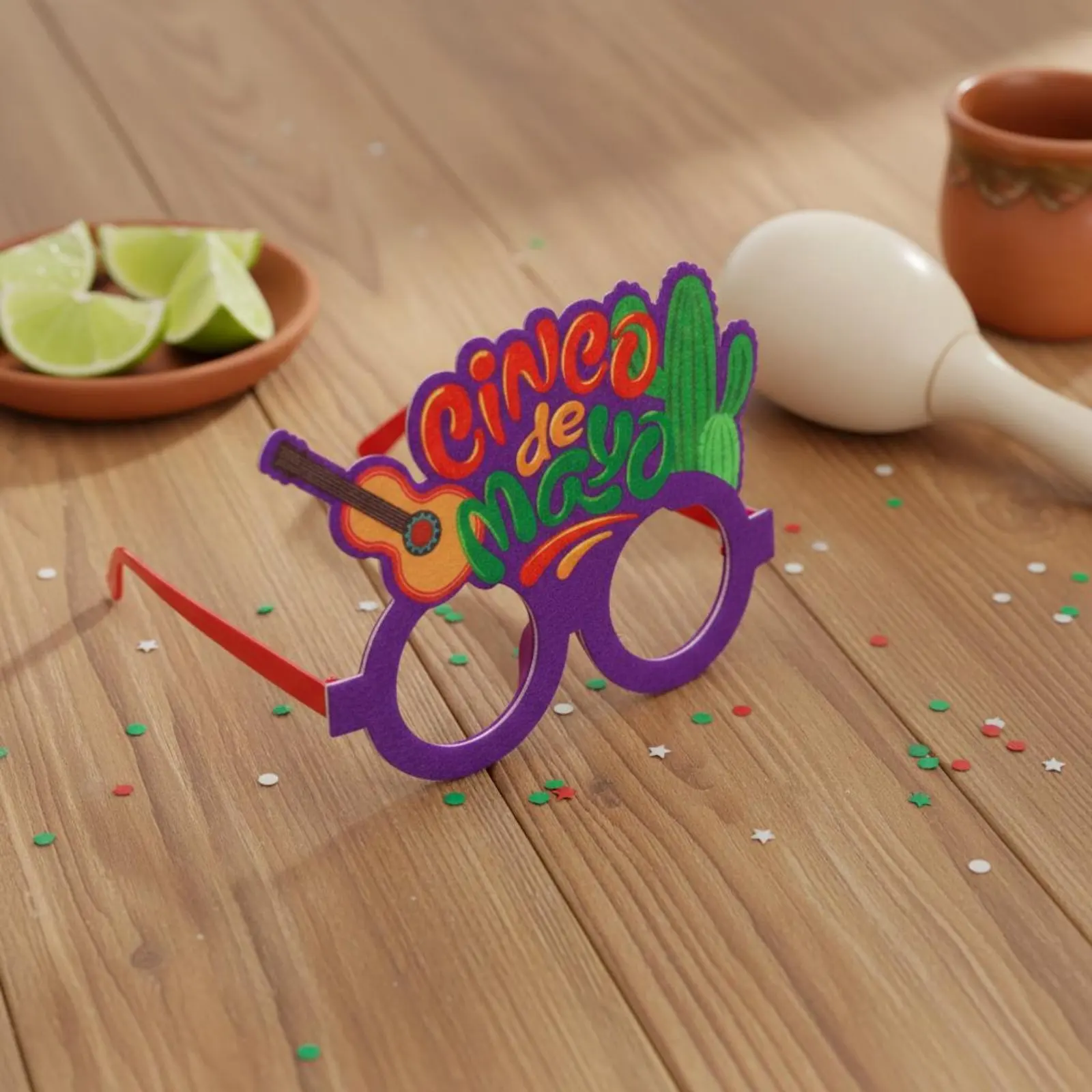 Gafas del Día de Cinco de Mayo, Diseño Festivo, Gafas para Fiesta Mexicana, Gafas del Día de Cinco de Mayo, 6 Estilos Diferentes, Accesorio para Cabina de Fotos