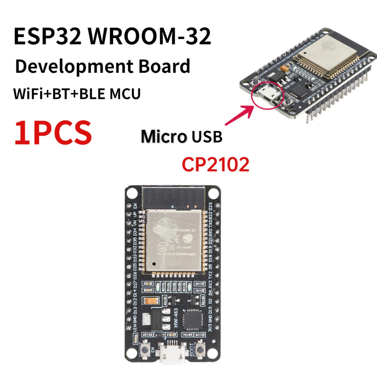ESP32 -32 Development Board TYPE-C CH340C/ USB CP2102 WiFi+Bluetooth Ultra-Low Power Consumption Dual Core Wireless Module image 3