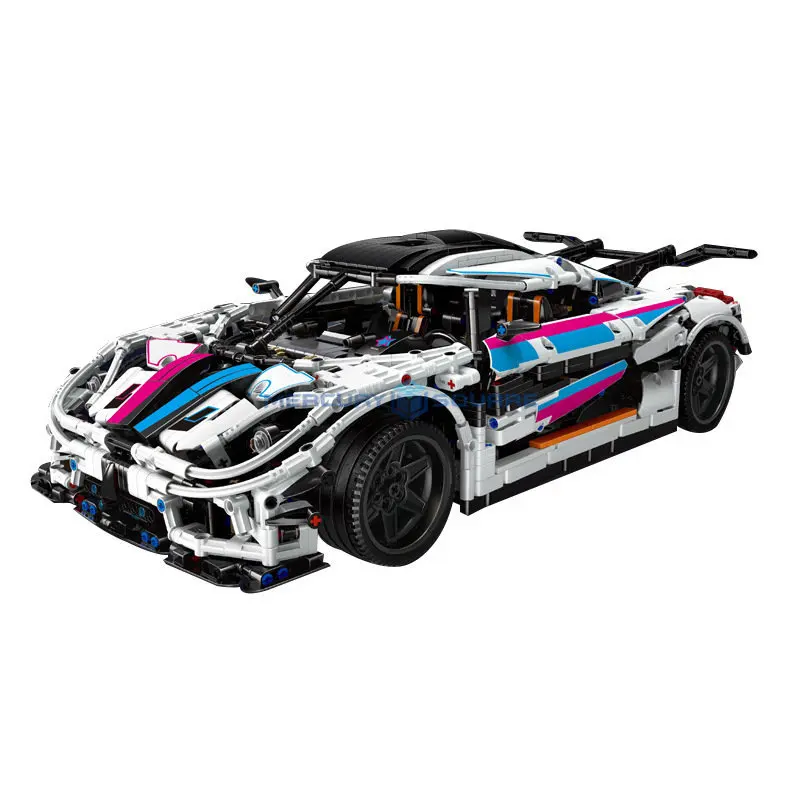 

One Serirs Supercar MOC 13120S Blocks High Tech Fast Speed Run Vehicle Model Building Bricks Furious Creative Toy Gift for Boys