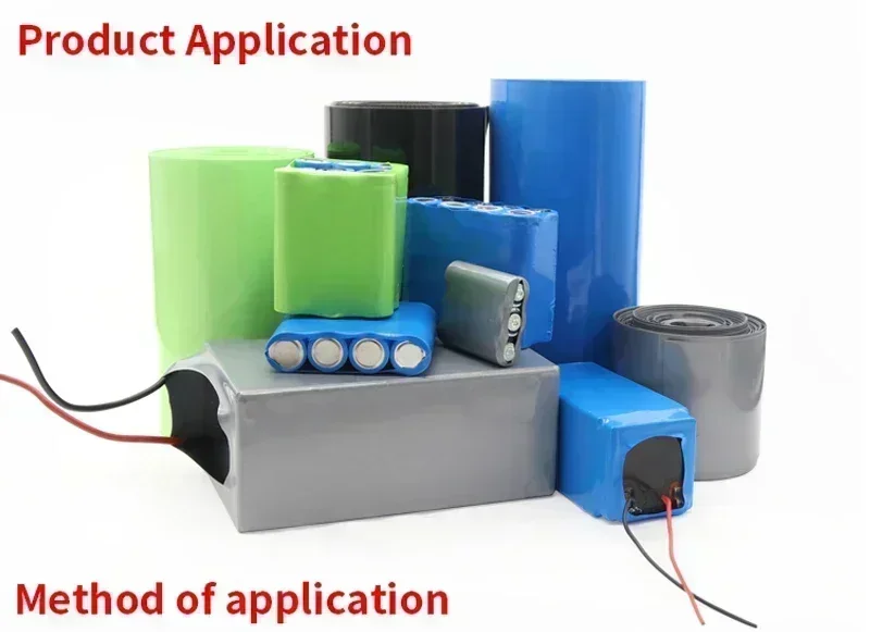 Pacote do tubo do psiquiatra do calor do PVC, filme isolado, caso do lítio, luva do cabo, envoltório do psiquiatra, 1 m, 5m, envoltório da bateria 18650, largura 130mm a 600mm
