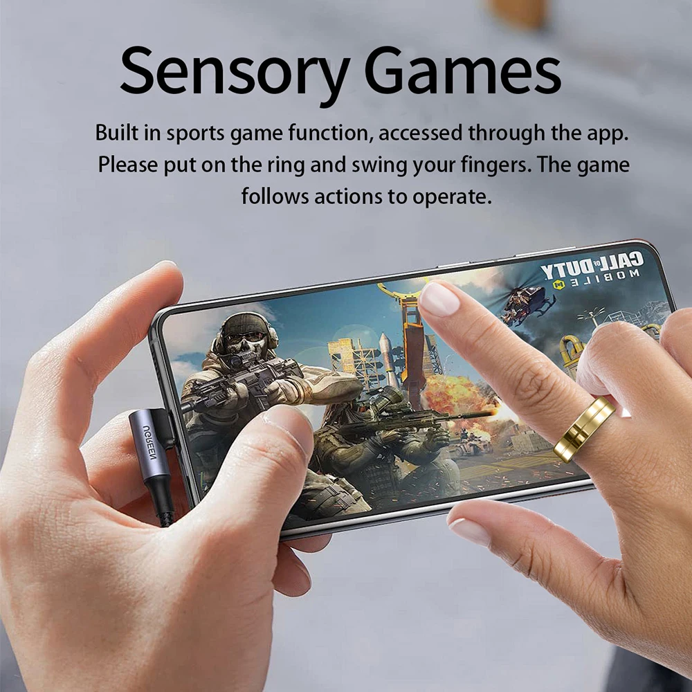 R11 Anello intelligente alla moda Ultra sottile Spessore 2,2 mm Guscio in acciaio inossidabile Fitness Health Tracker Frequenza cardiaca Monitor di ossigeno nel sangue