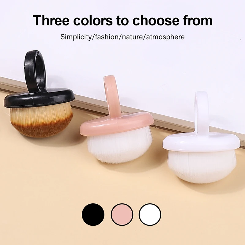 Nails Art Dust Brush Buckle Brush Oval Gel Dust Cleaning Make Up Ring-shaped Brush Manicure Tools