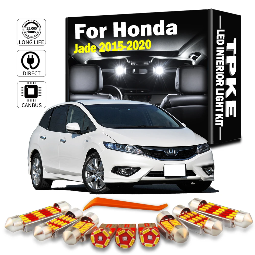 

TPKE 10Pcs LED Interior Light Kit For Honda Jade 2015 2016 2017 2018 2019 2020 Vehicle Indoor Map Dome Led Lamp Car Accessories