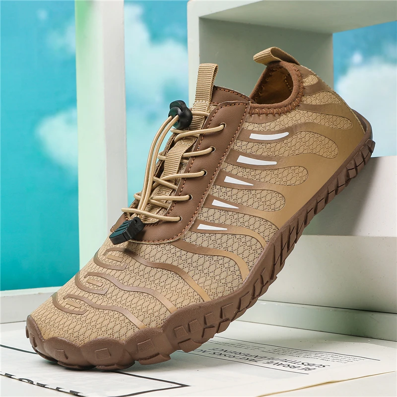 New Wide-toe Men's Shoes Casual Soft Sole Wide-Toe Shoes Walking Sneakers Breathable Mesh Comfortable Barefoot Shoes Big Size