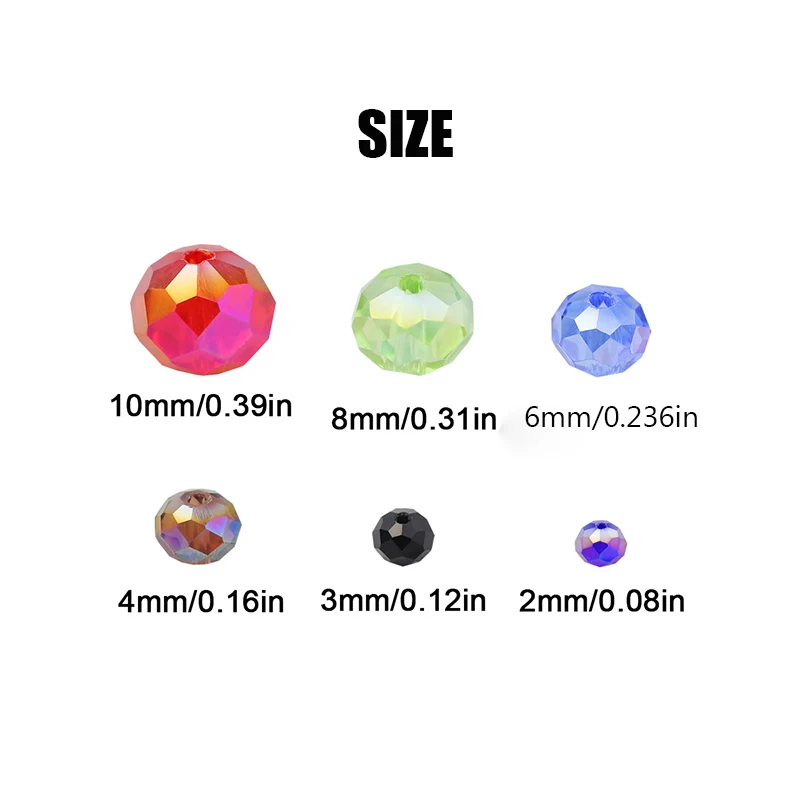 JHNBY 2mm 200pcs Flat Round Shape Upscale Austrian crystals loose beads color ball supply bracelet necklace Jewelry Making DIY