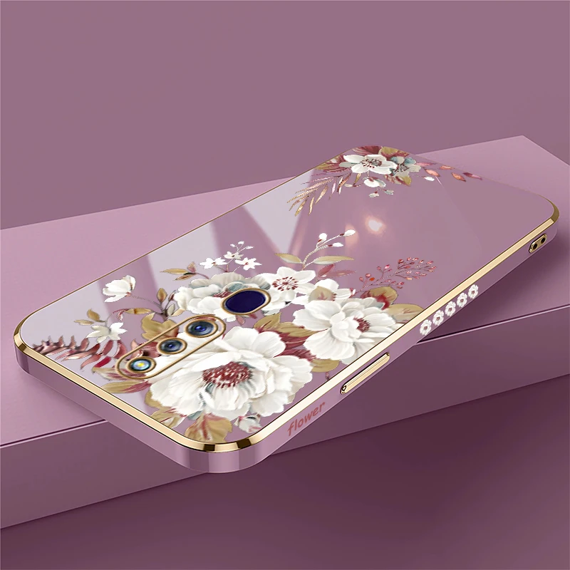 Luxury Phone Case For infinix Tecno Pova Neo 2 6 Pro 5G 5 4 3 2 Pro Soft Silicone Plating Flower Pattern Shockproof Coque