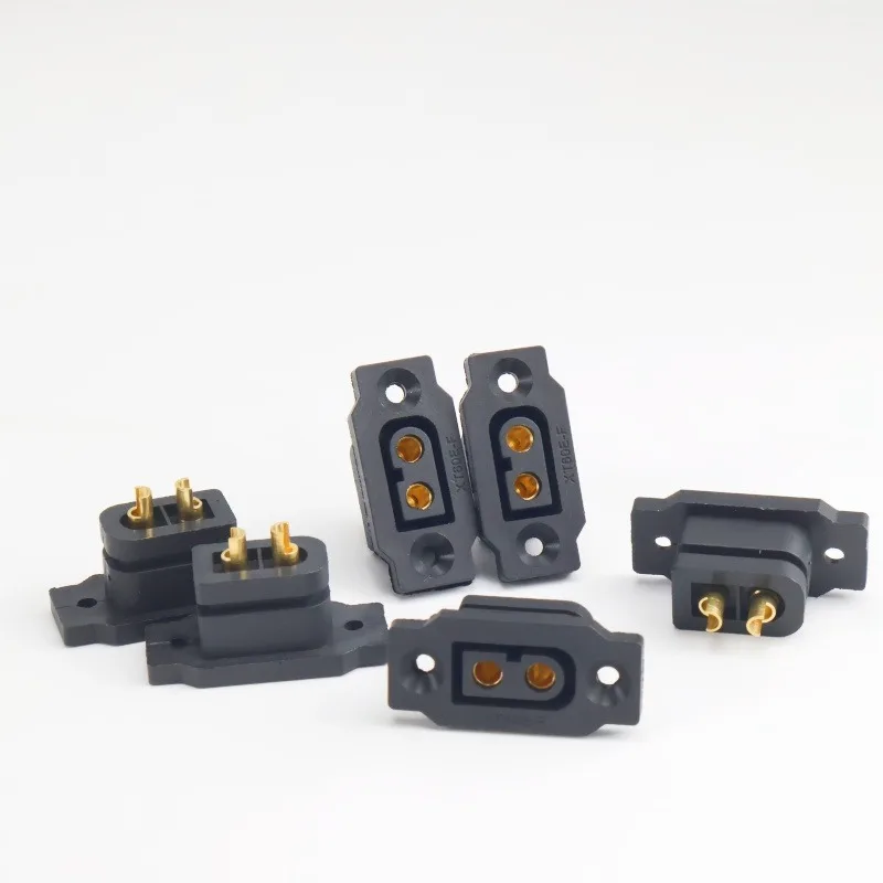 

2pcs 5pcs 10pcs XT60E-F Battery Connector XT60E Female Plug Gold-plated XT60 Mountable Connector Black Socket
