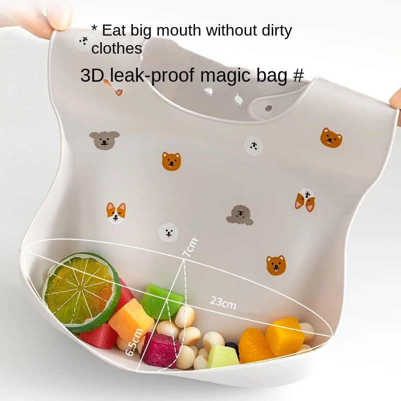 Baby Silicone Bibs Toddler Lunch Apron Kids Girl Boys Waterproof Saliva Solid Feeding Bib BPA Free Baby Silicone Bib Soft Aprons