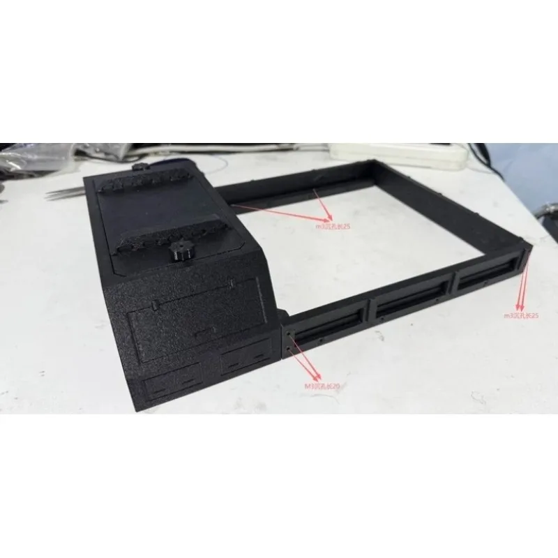 3D Printed Side Panel Cargo Box for CROSSRC EMO XL2 1/8 RC  Crawler, Rear Equipment Box with Side Boards Upgrade Replacement Kit