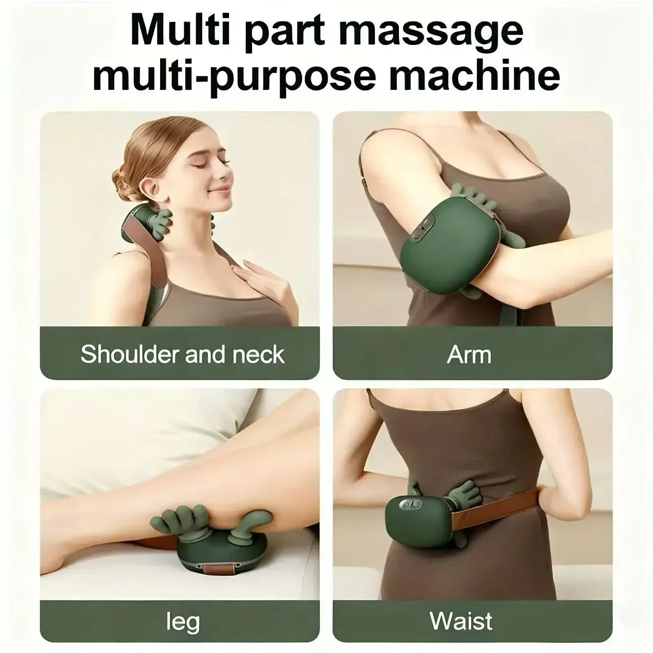 New Rechargeable Portable 5-Finger Human-Like Neck & Shoulder Massager for Trapezius & Cervical Spine Relaxation Sports Massage
