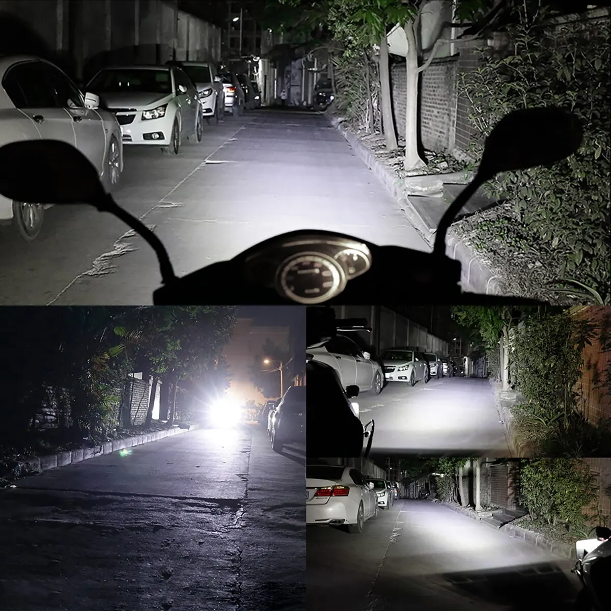 2PCS Work Lights 6 LED Motorcycle Headlight Spot Light Waterproof Super Bright Auxiliary Scooters Universal 12v Led Bar