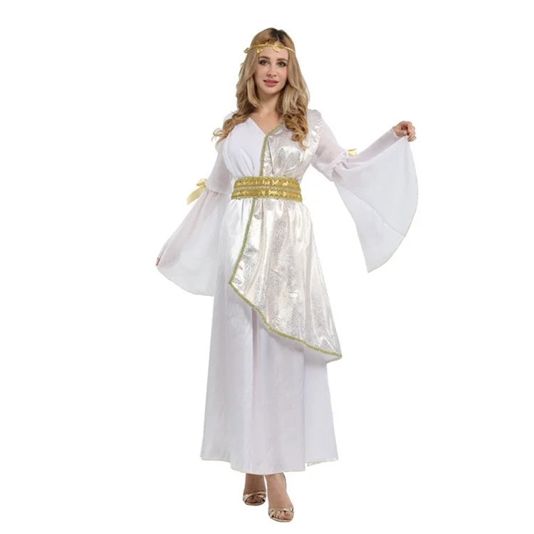 Sexy Greek  Athena Goddess Dress Cosplay Costumes Adult Women Halloween Party Performance Arab Outfits