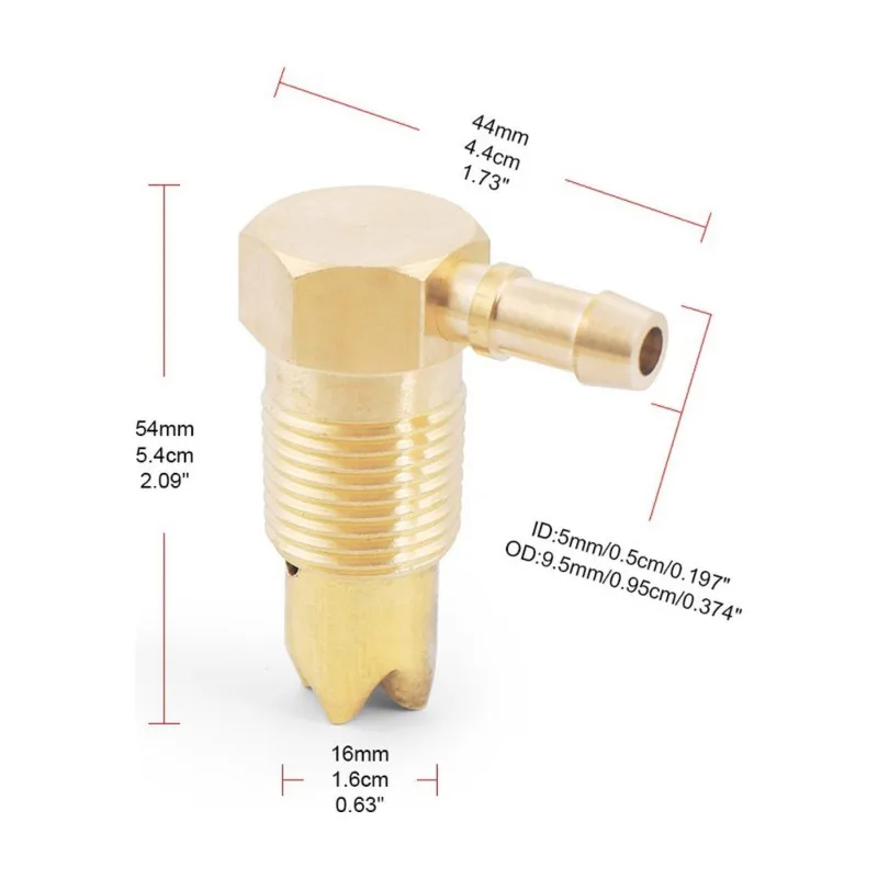 

ABUI-1/2" NPTF Male Threads Fuel Check Valve Vent 5/16" Hose Threads Fuel Gas Tank Rollover Vent Valve