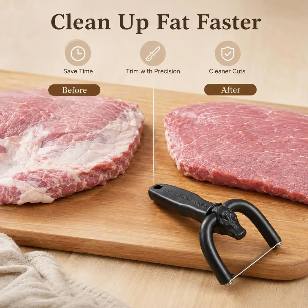 Gifts Handheld Fat Trimmer Metal Cutting Wire Ergonomic Grip Meat Fat Remover Tensioned Meat Cutting Tool For Beef And Pork