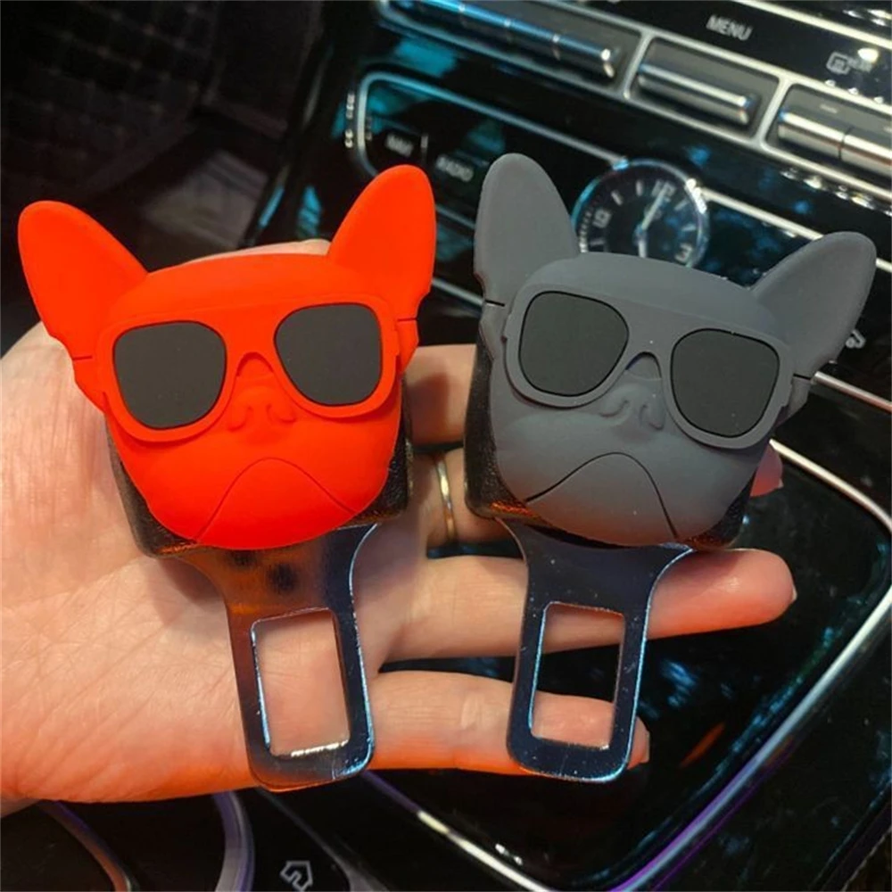 Seat Belt Clip Bulldog Warning Sound Fixing Clip Safety Belt Buckle Clip for Tesla