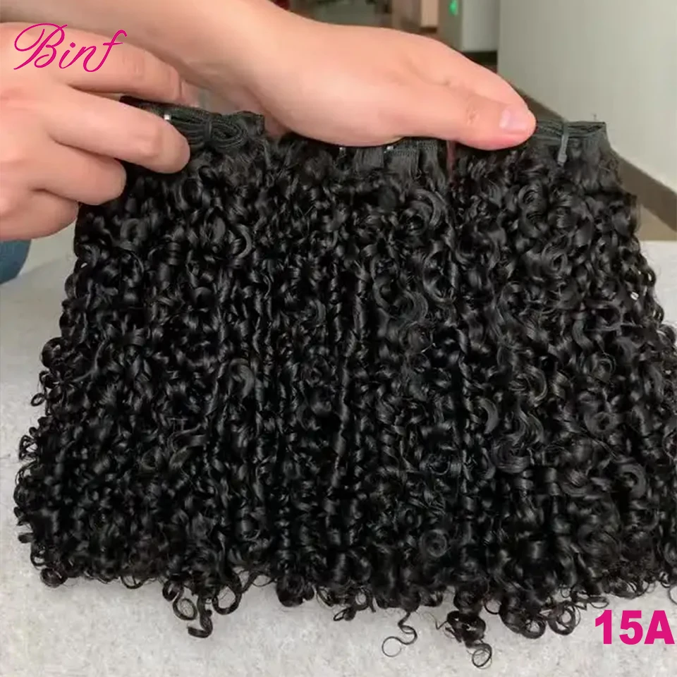 Pixie Curly Human Hair Bundles Deep Curly Hair Bundles Brazilian Raw Hair Weaving 8-40 Inch Human Hair Loose Deep Wave Bundles