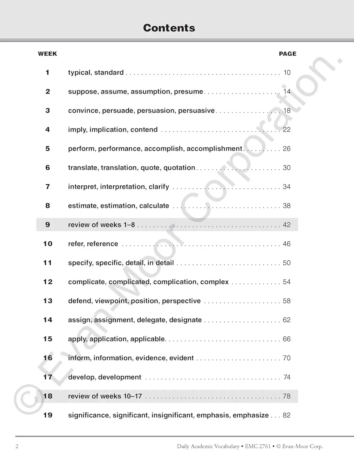 Evan-Moor Daily Academic Vocabulary, Grade 5 TE Workbook,aged 9 10 11 12, English book 9781596732049
