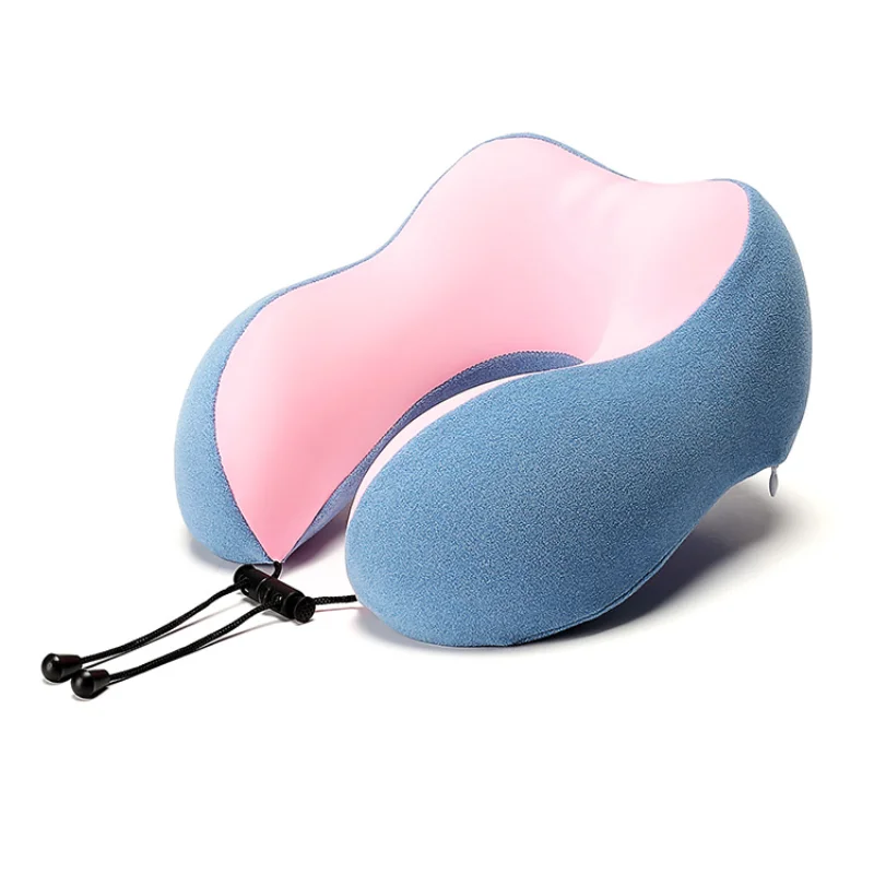 

Summer New Ice Silk Memory Cotton U-shaped Pillow Travel Neck Pillow Office Nap Sleeping Pillow Can Be Disassembled and Washed