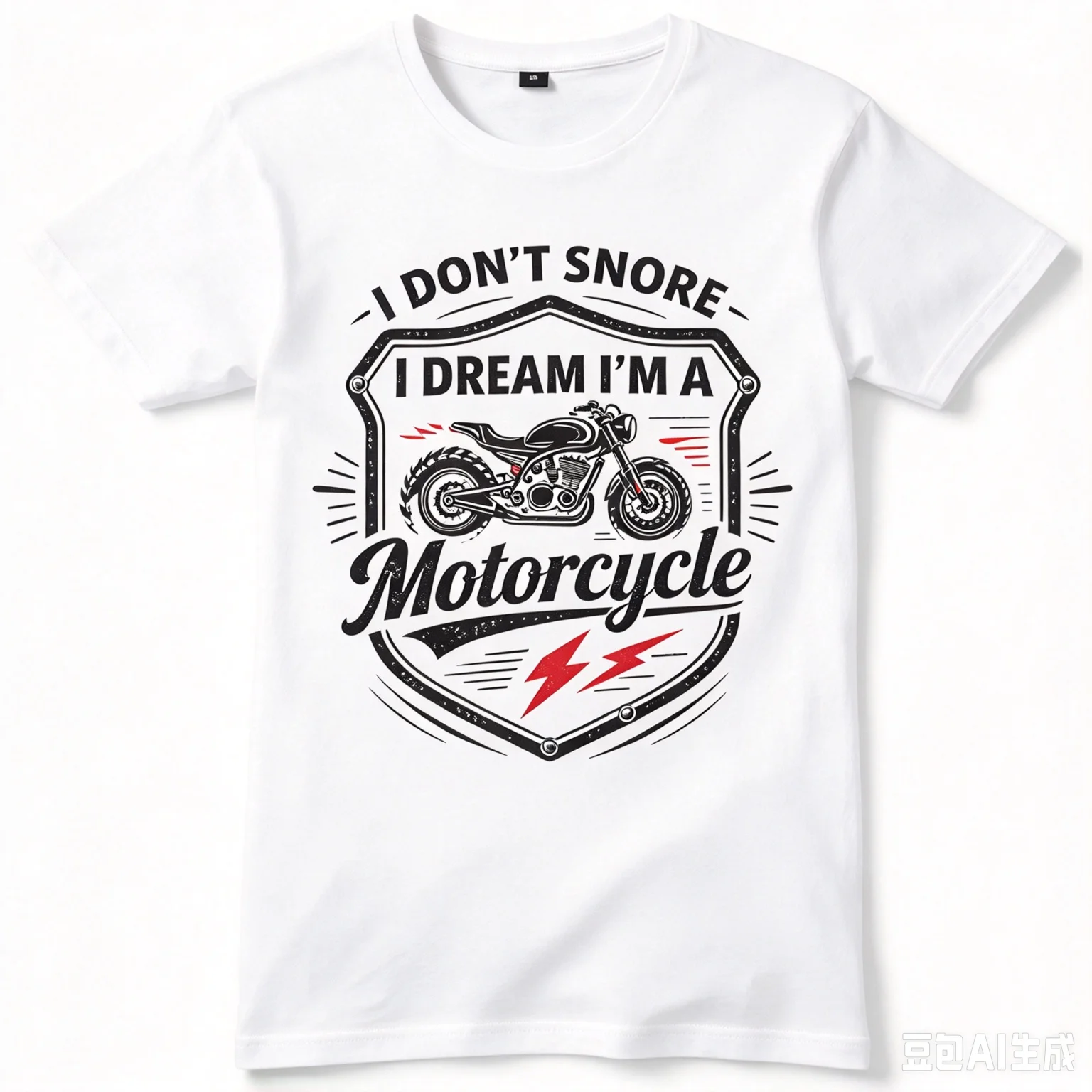 I Don't Snore I Dream I'm A Motorcycle T‑Shirt Retro Biker Men Casual Tee