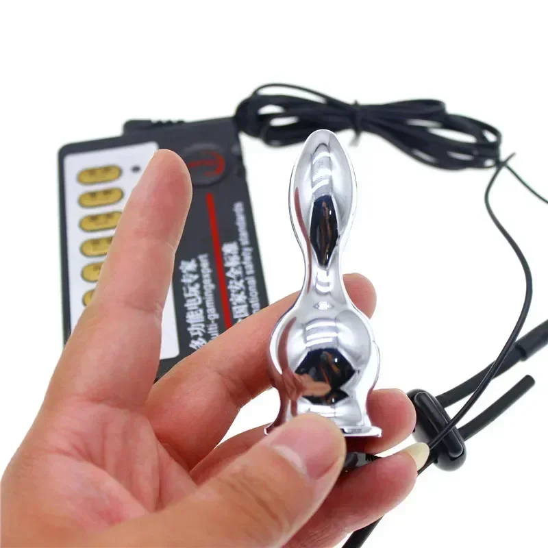 Penis Expander Enlargement Massage Sex Toys Electric Shock Erotic Accessories Penis Ring Electro Shock Adjustable
