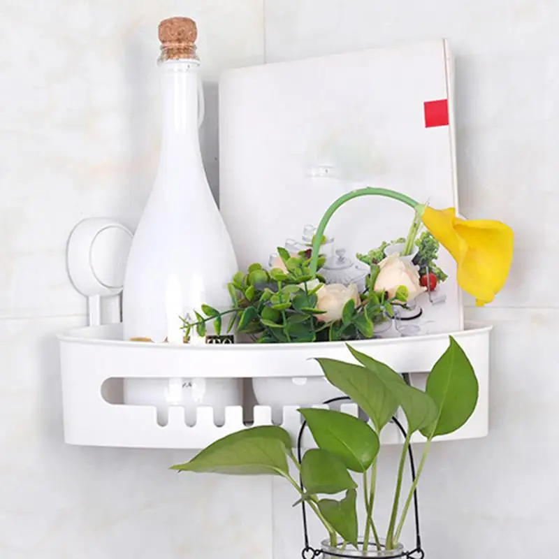 Kitchen Sink Drain Bathroom Shelf Corner Space Bathroom Triangle Basket Shower Room Storage Rack Wall Mounted