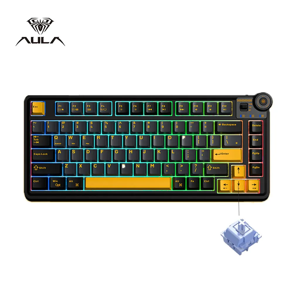 AULA AU75 81-Key Hot-Swappable Mechanical Keyboard