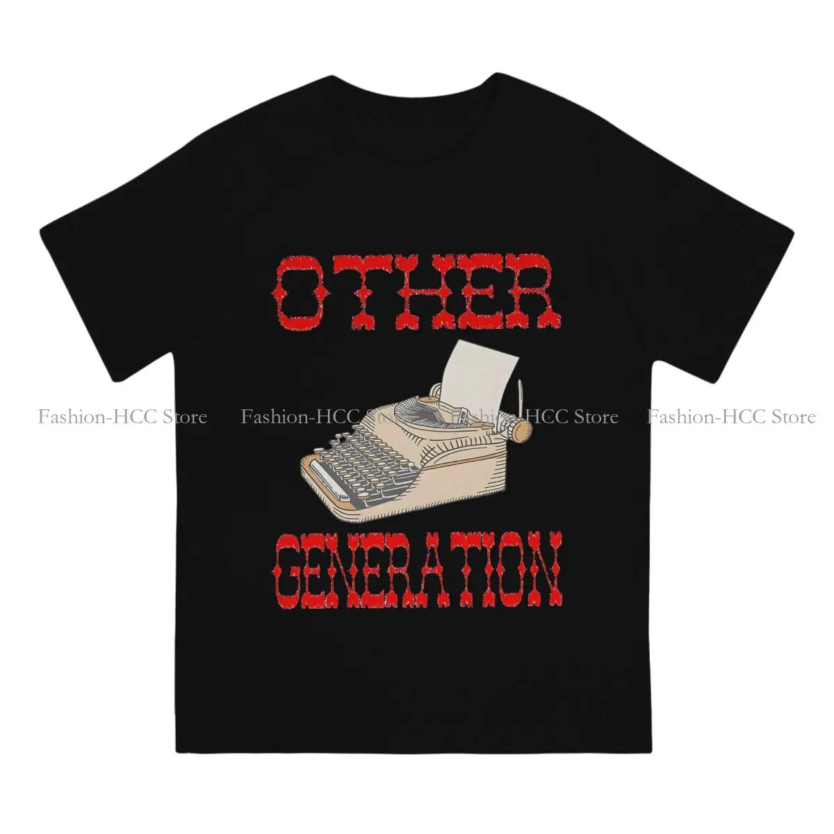 Another Generation Instead Of Computers Hip Hop Polyester TShirt Typewriters Style Tops Casual T Shirt Male Short Sleeve