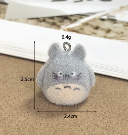 10 Pcs Resin Flocking Cat Cartoon Anime Charm Pendant Jewelry DIY Bracelet Earrings Decorative Material Accessories